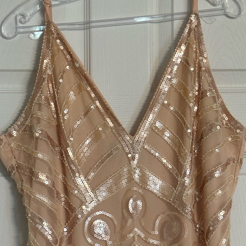 MetMe! Champagne Sequin Dress